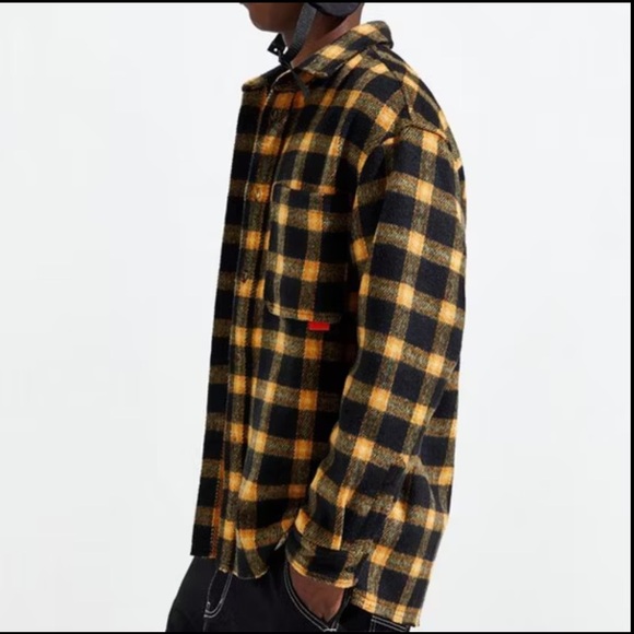 Urban Outfitters Grunge Black Yellow Heavy Plaid Flannel Jacket in Medium - Picture 2 of 11